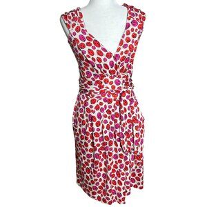 Diane von Furstenberg Dress Celosa Wrap Silk Jersey Pockets Coquette Womens 4 XS